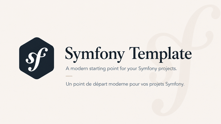 Symfony template banner: a ready-to-use skeleton to kick off a project