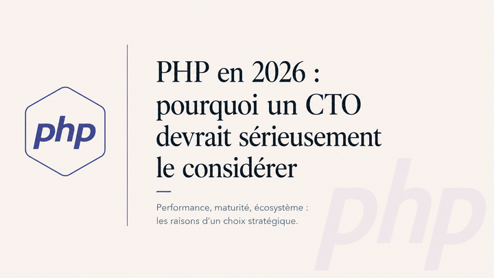PHP & Symfony en 2026 : perspective CTO sur la stack